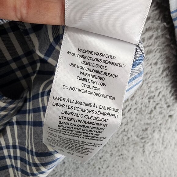 Ben Sherman Shirt Mens Medium Blue Plaid Long Sleeve Button Up *NWT* - Picture 6 of 11